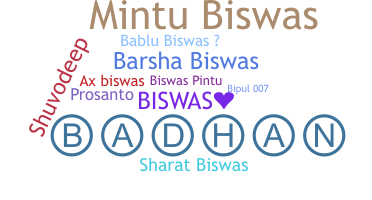 Kælenavn  - Biswas