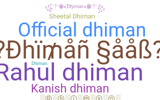 Kælenavn  - Dhiman
