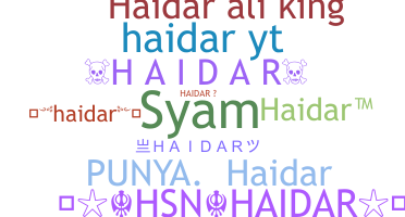 Kælenavn  - Haidar