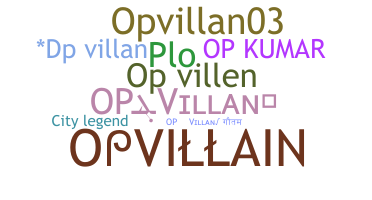 Kælenavn  - Opvillan