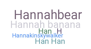 Kælenavn  - Hannah