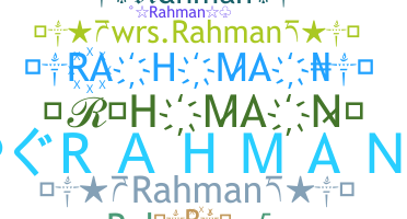 Kælenavn  - Rahman