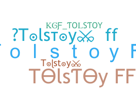 Kælenavn  - Tolstoy