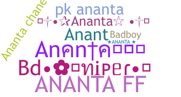 Kælenavn  - Ananta