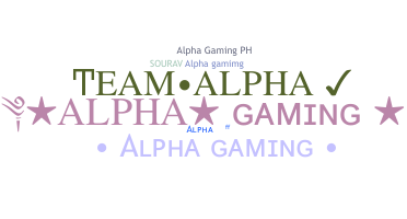 Kælenavn  - AlphaGaming