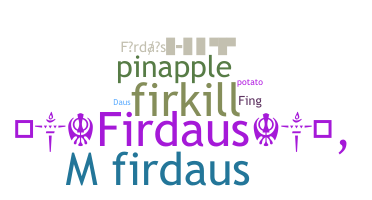 Kælenavn  - Firdaus