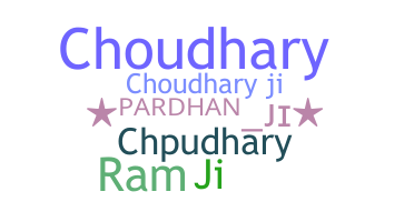 Kælenavn  - Choudharyji