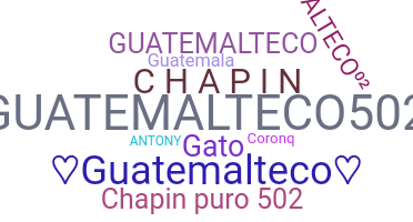 Kælenavn  - Guatemalteco