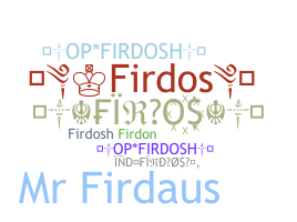 Kælenavn  - Firdos