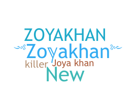 Kælenavn  - Zoyakhan