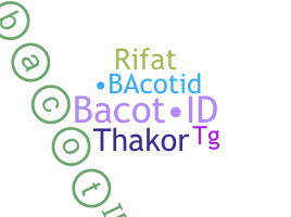 Kælenavn  - BacotID