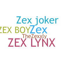 Kælenavn  - zex