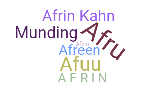 Kælenavn  - Afrin
