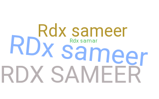 Kælenavn  - RDXsameer