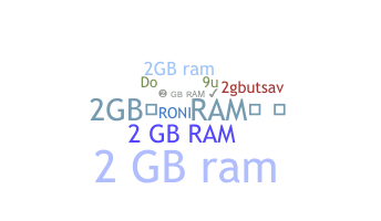 Kælenavn  - 2GBRAM
