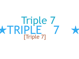 Kælenavn  - Triple7