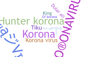 Kælenavn  - koronavirus