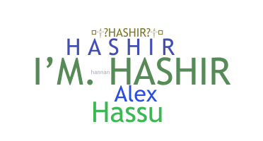 Kælenavn  - Hashir