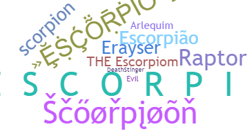Kælenavn  - escorpion