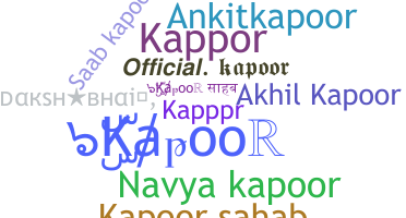 Kælenavn  - Kapoor