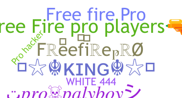 Kælenavn  - freefirepro