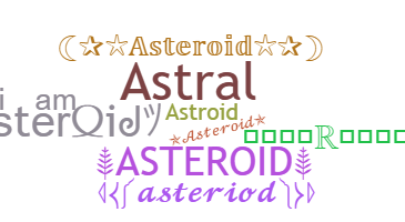 Kælenavn  - Asteroid