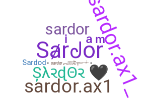 Kælenavn  - Sardor