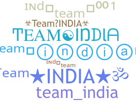 Kælenavn  - TeamIndia