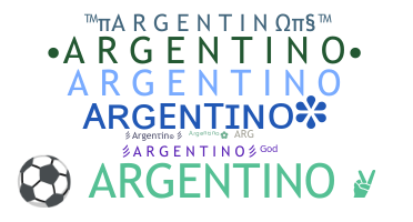 Kælenavn  - Argentino