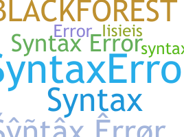 Kælenavn  - Syntaxerror